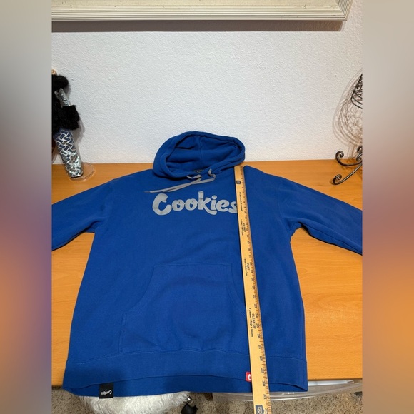 Cookies Striking Blue and Silver Sweater with Hood and Drawstrings - Picture 8 of 8